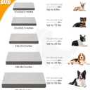 KSIIA Orthopedic Dog Crate Bed Waterproof Dog beds for Small Dogs Deluxe Plush Washable Pet Mat with Egg Crate Foam & Removable Cover, 21 x 13 Inch, Gray
