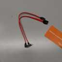 CableCreation SATA III Cable, [2-Pack] 8-Inch/0.6FT SATA III 6.0 Gbps 7pin Female to Downward Right Angle Female Data Cable with Locking Latch, Support for 2.5'' SSD,3.5''HDD Drive, Red