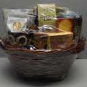 Gift Basket Village: Fall Harvest Delight - Mugs, Cookies, Crackers, Cheese, Nuts, Sausages & Coffee