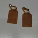Ringsun Genuine Leather Luggage Tag for Suitcases ID Tags Bag Tags for Luggage (2 Pack)