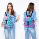 LOVEVOOK Geometric Luminous Purses and Handbags for Women Holographic Reflective Crossbody Bag Wallet