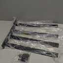 4 Pack - 14 inch Black Hidden L Shelf Bracket (1/5 Inch Thicked) Iron Floating Shelf Brackets Rustic Industrial Metal Brackets for Shelf Support