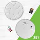 First Alert Combination Smoke & Carbon Monoxide Alarm, Battery-Operated Detector with Slim Profile Design, SMCO200, 1-Pack