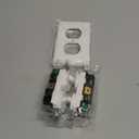 BESTTEN 2 Pack Combination Toggle Light Switch and Duplex Receptacle Outlet, Single Pole Toggle Wall Switch, Grounded Outlet, Combo Style, 15 Amp, Wallplate Included, UL Listed, White