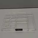 Isaac Jacobs 12-Compartment Clear Acrylic Drawer Organizer (9.4" L x 6.4" W x 1.3" H), Multi-Sectional Tray & Storage Solution for Makeup, School & Office Supplies, Bathroom, Kitchen