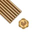 UNIQOOO Mini Glue Gun Sealing Wax Sticks for Wax Seal Stamp - Metallic Antique Gold, Great for Wedding Invitations, Christmas Cards, Snail Mails, Wine Packages, Christmas Gift Ideas, Pack of 16