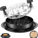 SoulLife Chicken Shredder 8 Inches, Chicken Breast Shredder Tool, Cooked Meat Shredder With Clear Lid, Ergonomic Design, Auti-slip, Easy To Clean, Chicken Shredder Tool Twist, Chicken Grinder (Black)