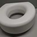 HealthSmart Enhanced Comfort 5" Raised (Round) Toilet Seat Risers for Seniors 5 Slip Resistant Pads FSA/HSA Eligible Padded Toilet Seat Elevation 15.7 x 15.2 x 6.1