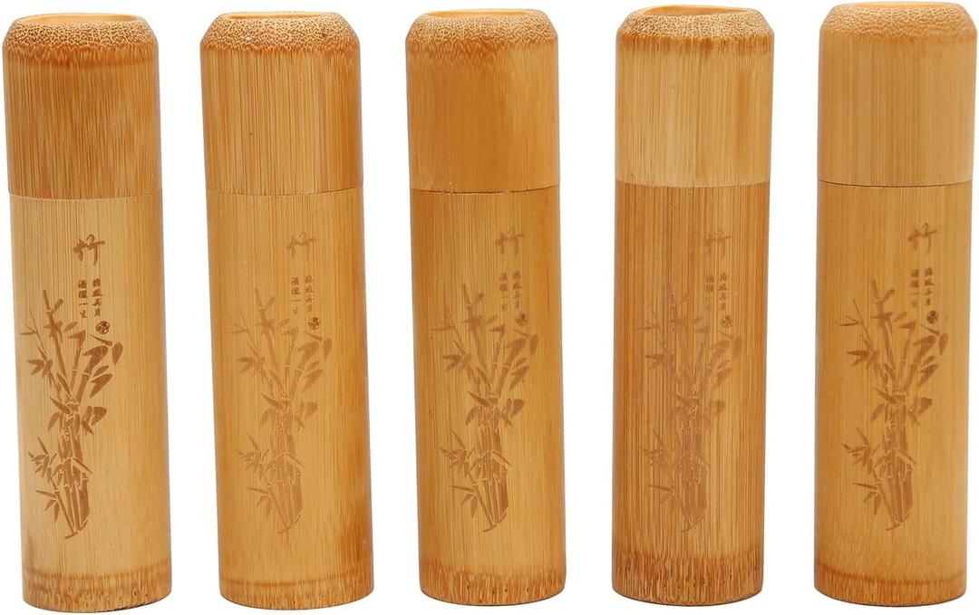 Pet Urn 5pcs Sturdy Wood Scattering Cremation Small Urns Set, Mini Spreading Cremation Tube Urn for Adult Male Female Pet Dog Cat Ashes, 4.7x1.2x1.2in Pet Cremation Ashes Container