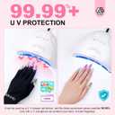 Saviland 100PCS Nail Polish Protector for Fingers: 99.99%+ U V Protection Cuticle Protector for Nails Painting U-Shaped Nail Protectors Peel Off Tip Tape for French Tip Stamp Nails Art