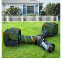 LUCKITTY Outdoor Rainbow Cat Enclosures Playground,Outside House for Indoor Cats Include Portable Tent, 3 Way with 2 Cube Tunnel, for Kitty and Small Animals,Within Storage Bag,Tent + 2 Cube + 3-Way Tunnel