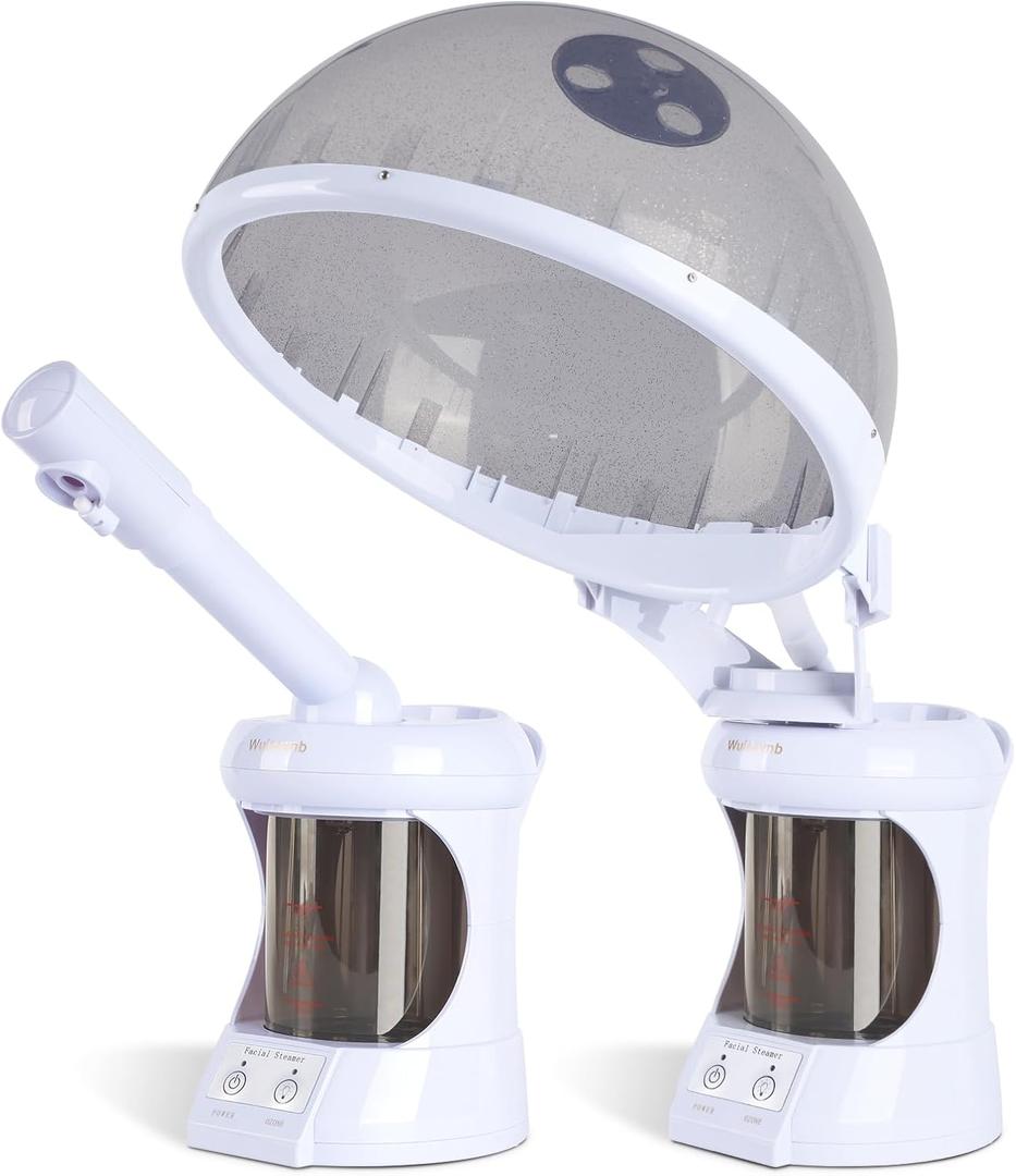 2 in 1 Hair Steamer, Facial Steamer for Care Use at Home or Salon
