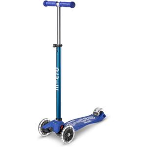 Micro Kickboard | Maxi LED Kids Scooter for Ages 5-12 | Children up to 110 lbs | 3 Wheel Lean-to-Steer Design | Adjustable T Bar | Smooth Ride, Motion Activated PU LED Wheels | Swiss Design