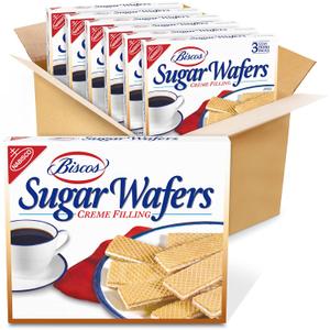 Biscos Creme Filled Sugar Wafers, 6 - 8.5 oz Boxes (EXP 06/15/26)