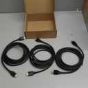 Amazon Basics HDMI Cable, 3-Pack, 10ft, 4K@60Hz, High-Speed 4K HDMI 2.0 Cord (18Gbps), 2160p, 48 bit, Compatible with TV/PS5/Xbox/Roku, Black