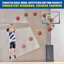 BeneLabel 360 Swivel Track Basketball Return Attachment with Quick Connect Chain Basketball Rebounder for 18" Rim Hoop Ball Return for Basketball Hoop for Outdoor/Indoor Shooting Training