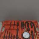 17pc Diesel Engine Compression Tester Kit, Diesel Compression Tester Cylinder Pressure Gauge for Diesel Cars and Trucks(red)