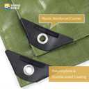 GUARD SHIELD Heavy Duty Tarp 30x30 Feet Green Multi Purpose Thick Waterproof Poly Tarp Cover 10mil