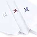Initial Handkerchief for Men, Monogrammed Boxed 3 Piece Set,100% Cotton
