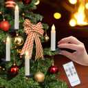10 PCS Flameless LED Taper Candles Battery Operated Christmas Tree Candle LightsClip on Electric Fake Candles with Remote Timer for Christmas Holiday Home Garden Wedding Parties Birthday Decor