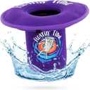 Floating Drink Holder for Pool, Inflatable Drink Floaties for Lake River Ocean, Pool Drink Float for Wide Mouth Tumblers, Cans & Bottles, Neoprene No-Tip Beverage Float - Purple