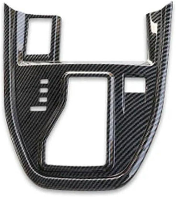 Car ABS Carbon Fiber Style Center Console Gear Shift Panel Trim Cover with Button Hole, for Subaru Outback 2020-2023