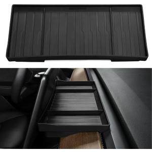 BASENOR Tesla Model Y Model 3 Center Console Behind Screen Storage Box, Dashboard Hidden Organizer Tray Sunglasses Holder for 2017-2023 Model 3 2020-2024 Model Y Refresh