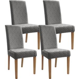 Chair Covers, Dining Room Chair Covers, Anti-cat Scratch, Washable, Regular Size, Chair Covers 4 Pack, for Kitchen, Hotel, Meeting