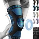 NEENCA Professional Knee Brace for Pain Relief, Medical Knee Support with Patella Pad & Side Stabilizers, Compression Knee Sleeve for Meniscus Tear, ACL, Joint Pain, Runner, Workout (Blue, Large)