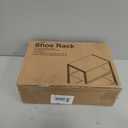 Narrow Shoe Rack for Front Door Entrance, Entryway, and Closet Shoe Organizer with 4 Sturdy Metal Mesh Shelves and Wooden Top, Holds 10 Pairs, Ideal for Storage or Display