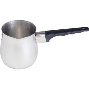 Fino Stainless Steel Turkish Coffee Pot - Professional 18/8 Warmer for Stovetop Coffee, Milk, Tea, Hot Chocolate - Delicious Daily Beverages - 24-Ounce