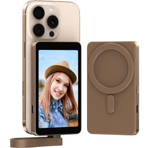 Wired Vlog Selfie Monitor Screen, USB-C mini Monitor for iPhone15/16 Rear Camera with Magnetic for Vlog Live Stream TikTok