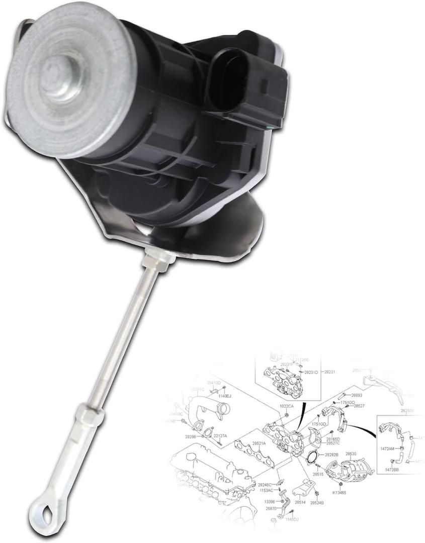 MITZONE Turbocharger Wastegate Solenoid Valve Compatible with 2015-2018 Hyundai Sonata 2016-2018 Tucson 2016-2020 Kia Optima 1.6L 394002B250 39400-2B250