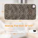 Deepsoon Heating Pad,Electric Heating Pads for Back,Neck,Moist Heating Pad for Abdomen Shoulder Knee Legs,Dry/Moist Heat&Auto Shut Off,Mother's Day Birthday for Men and Women,Leopard Print,24x12 Inch