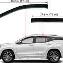 Lightronic Extra Durable Outside-Mount Auto Vent Window Visor, Fits 2018-2024 GMC Terrain, UV Protection Rain Guard, Original Wind Deflector, No-Drill Easy Install, Dark Smoke, 4-Pcs