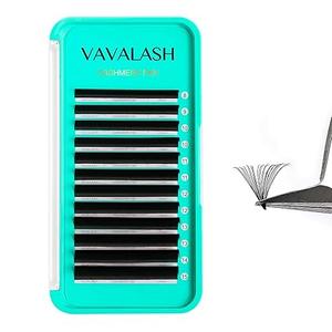 VAVALASH Cashmere Easy Fan Lashes 0.03 0.05 0.07 C/CC/D/DD Volume Lash Extensions 8MM-20MM Matte Black Self Fanning Eyelash Extensiones, Professional Supplies for Lash Artists (CC-0.05,13mm)