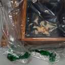 IKAPE V3 Espresso Knock Box, Espresso Coffee Organizer Box Fit for Storage 51 to 58MM Espresso Tamper and Distributor, Pure Natural Walnut Base with Special Portafilter Basket Station(4 In 1)