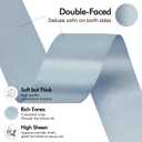 MEEDEE Slate Blue Satin Ribbon - 1-1/2 inch Double Faced, 50 Yards for Christmas Tree, Weddings, Flower Bouquets