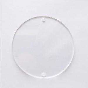 20PCS of Blank Clear Acrylic Round Circle with Two Holes,Plexiglass Laser Cut Round Disc, DIY Accessory 1/8" Thickness (Clear, 1")