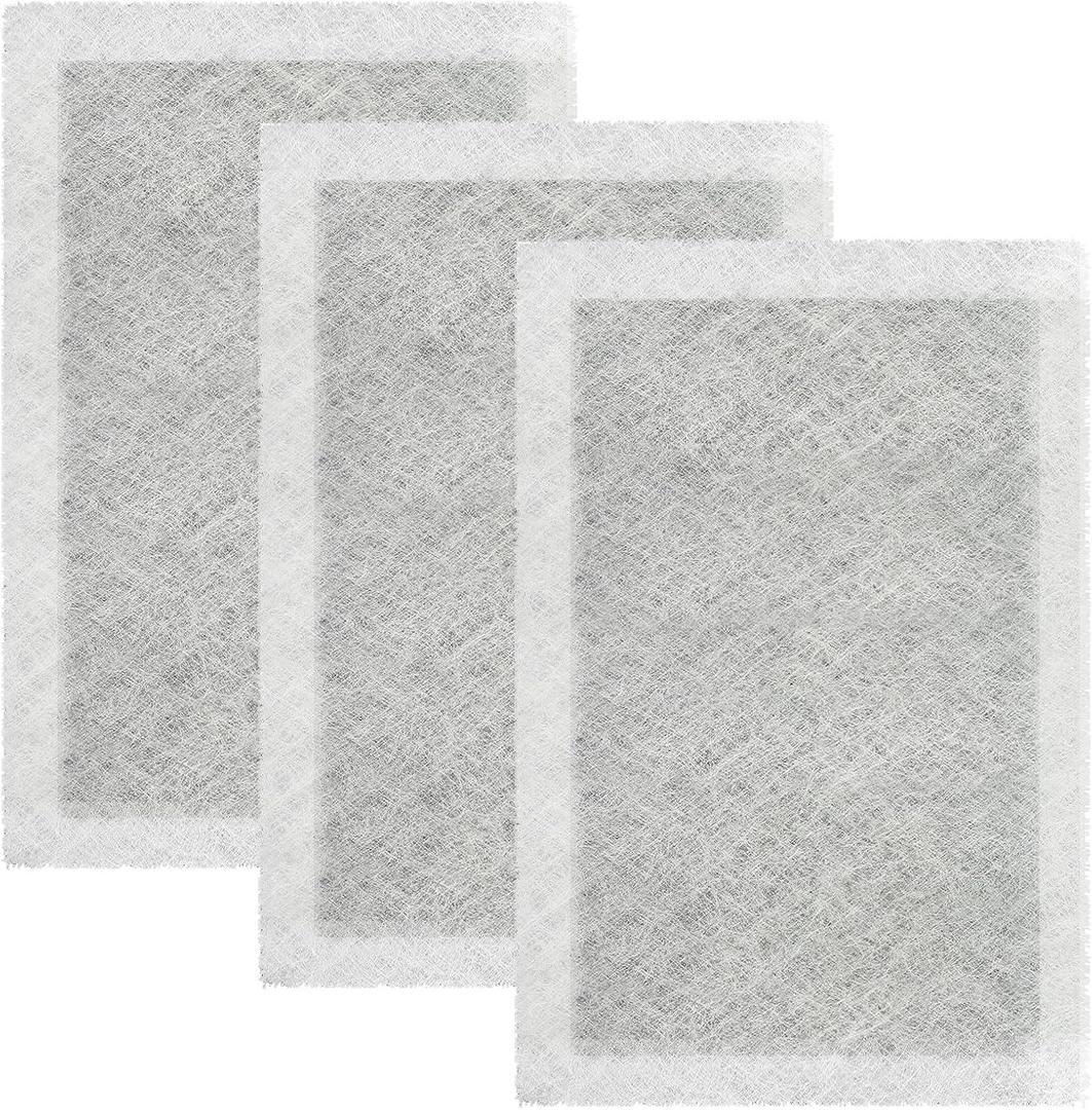 16x25 Replacement Filter Pads Compatible with Dynamic Air Cleaner 16X25 Refill, Fiberglass & Activated Carbon White, 3 Pack