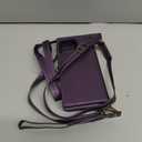 for iPhone 15 Pro Max Detachable Wallet Case Compatible with Magsafe, RFID Blocking 9-Card Holder Zipper Strap Lanyard PU Leather Magnetic Phone Case for iPhone 15 Pro Max 6.7", Purple