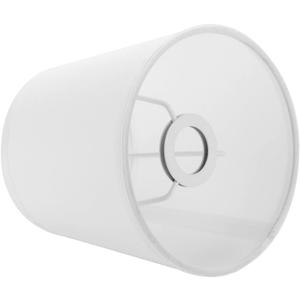 6pcs Clip Natural Linen Lamp Shades White Decorative Shades for Chandeliers and Sconces Easy Assembly Lamp for Home Restaurant and Hotel Use