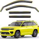 in-Channel Window Rain Guards Fit for Jeep Grand Cherokee 2-Row 2022 2023 2024 2025 (Not for L,Not for 3-Row) Extra Durable Window Deflectors Vent Visors Shades Visors Rain Guards -4 pcs