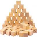 100 Pack 1 Inches Unfinished Wood Cubes Blocks - Natural Wooden Square Blocks Great for Crafts Making