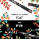 Sharpie Creative Markers, Water-Based Acrylic, Brush Tip, Assorted Colors, 12 Count Arts & Crafts, Kids Activity, School Classroom; Works on Paper, Metal, Wood, Ceramic, Glass, Rock, Canvas