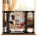 Clear Acrylic Baby Gate 29.5-47.2" Wide Pressure Mount Clear Dog Gate Indoor - No Drill Auto Close, Walk Through Baby Gates for Stair & Doorways & Hallway