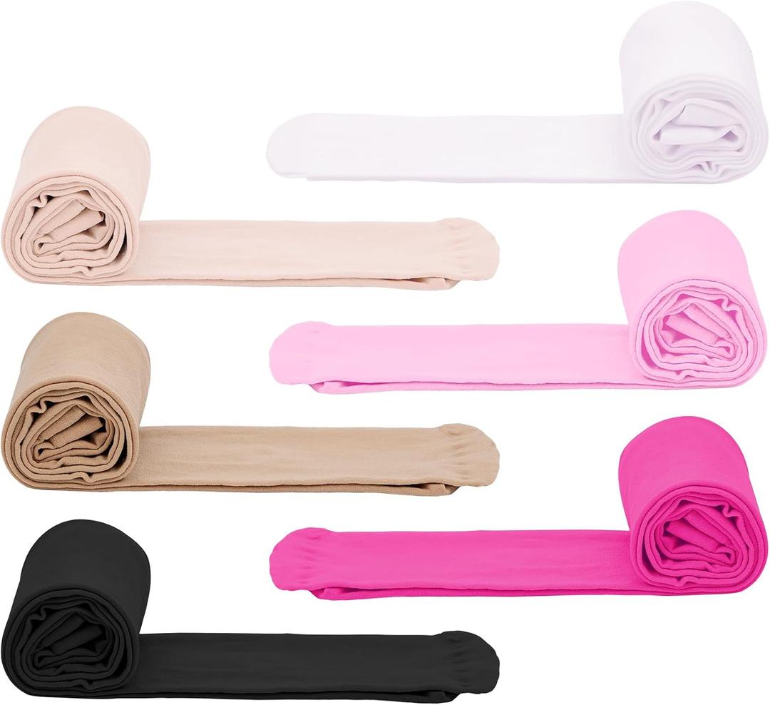 Zando 6 Pairs Toddler Ballet Tights for Girls 1-14 Y - Ultra Soft Velvet Girls Dance Tights for Daily Dance School Christmas