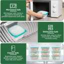 Magnetic Silicone Food Storage Containers, Collapsible Bowls for CampingCollapsible Food ContainersBPA Free,Microwave & Dishwasher Safe,Panda Design for Kitchen,Snacks,Space Saving Design