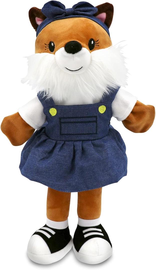 Playtime by Eimmie Sharewood Forest Friends Fiona The Fox Hand Puppet - Stuffed Animal for Toddlers, Teachers, School - Perfect for Puppet Theatre and Creative Play - Small and Large
