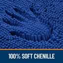 OLANLY Bathroom Rugs 36x24, Extra Soft Absorbent Chenille Bath Rugs, Rubber Backing Quick Dry, Machine Washable Bath Mats for Bathroom Floor, Tub and Shower, Home Decor Accessories, Royal Blue